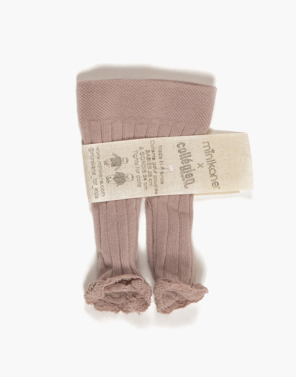Collant à volants sans pieds Chloé vieux rose