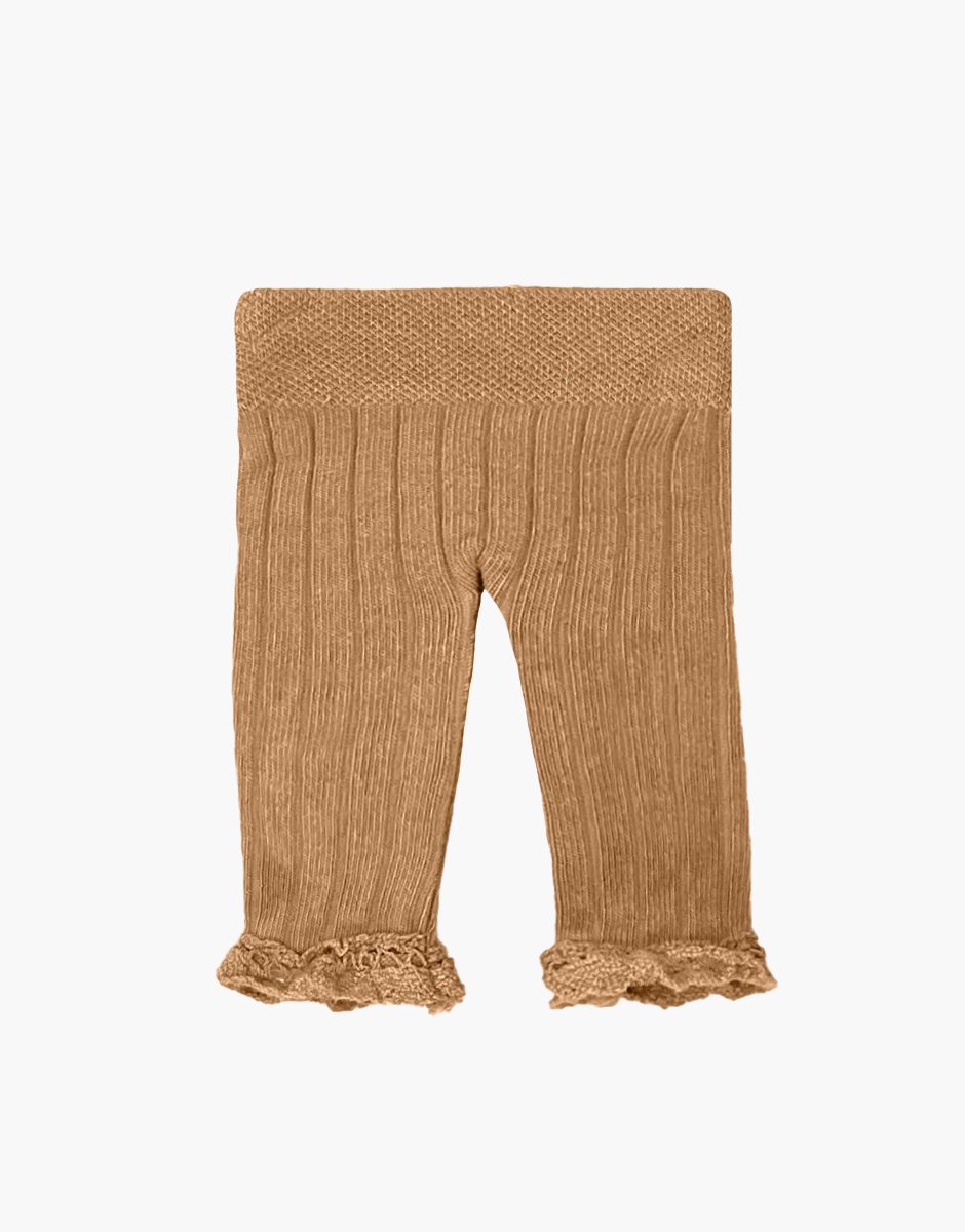 Collant à volants sans pieds Chloé caramel beurre salé