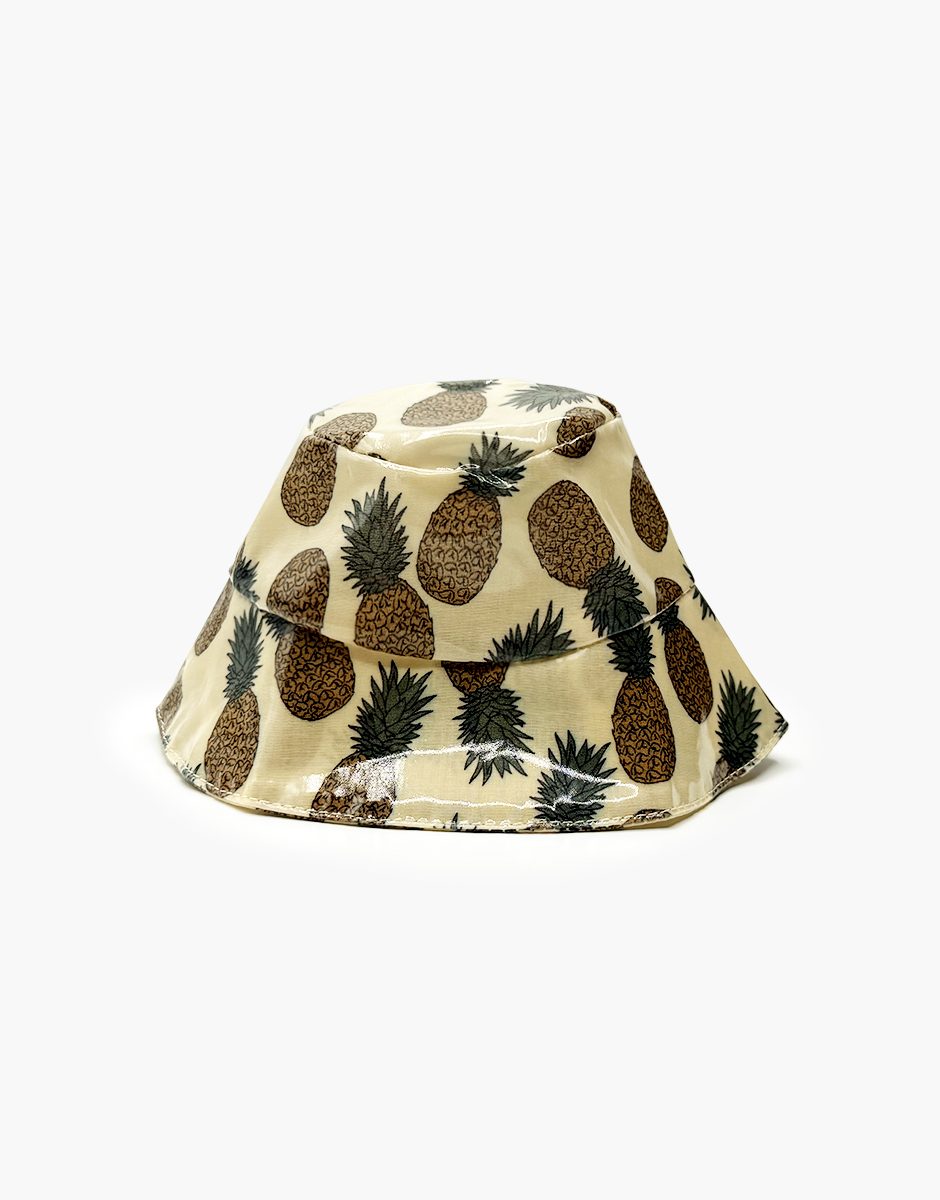 Chapeau Bob en coton enduit Ananas