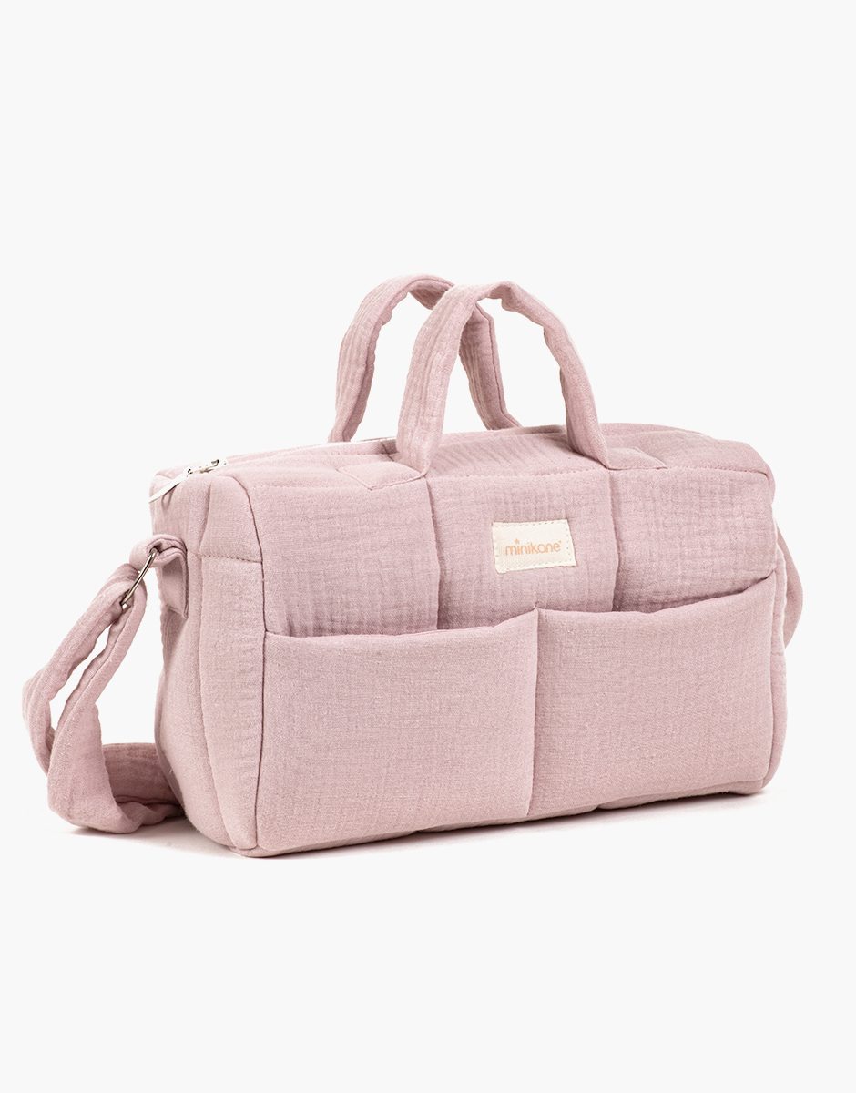 Sac à langer poupée en gaze de coton rose orchidée