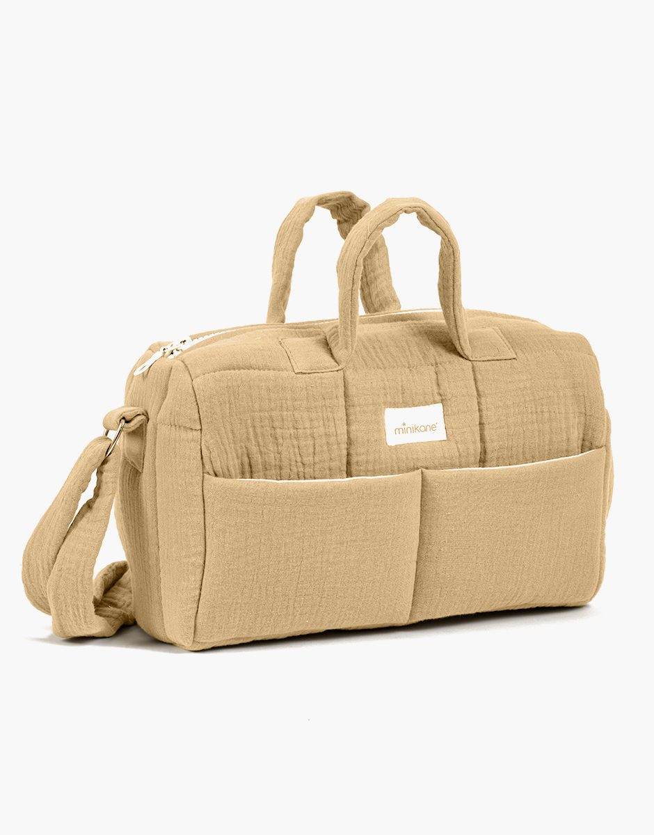 Sac à langer poupée en gaze de coton latte