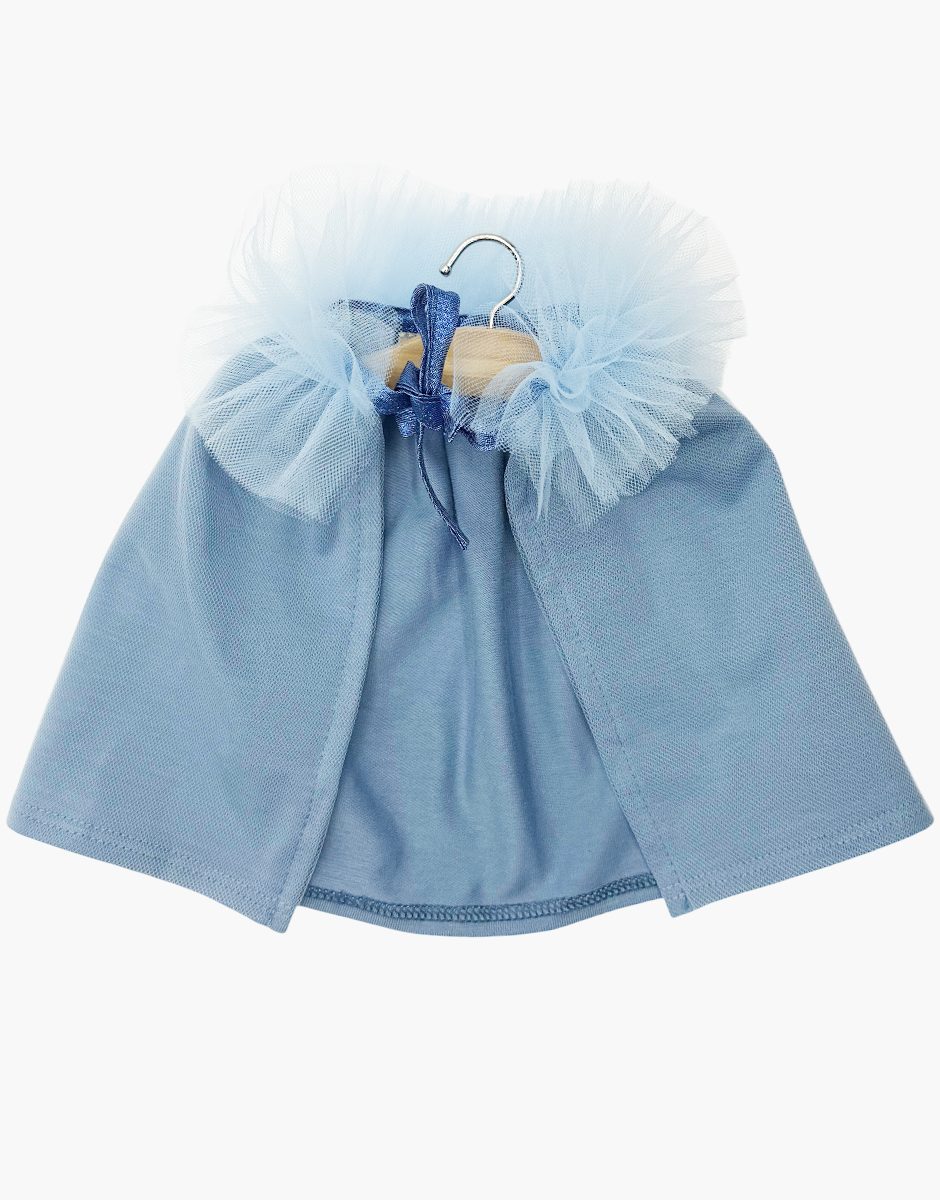 Cape de danseuse Oxana en jersey bleu cobalt et tulle ciel