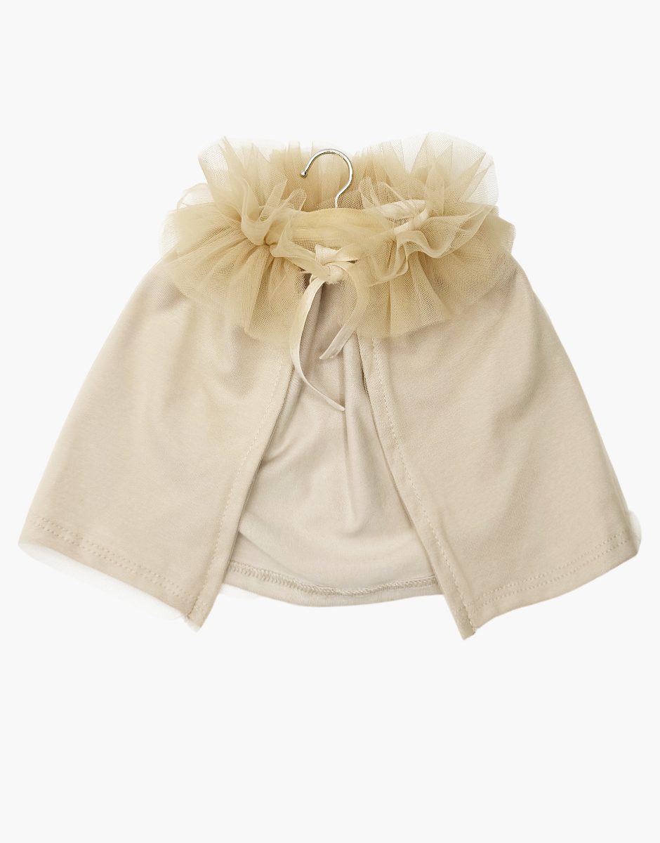 Cape de danseuse Oxana en jersey lin et tulle miel