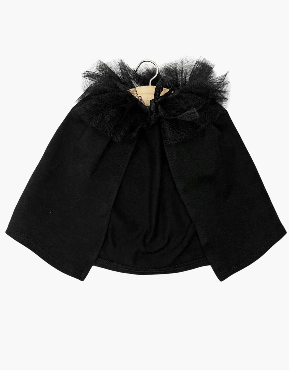 Cape de sorcière en jersey et tulle noir