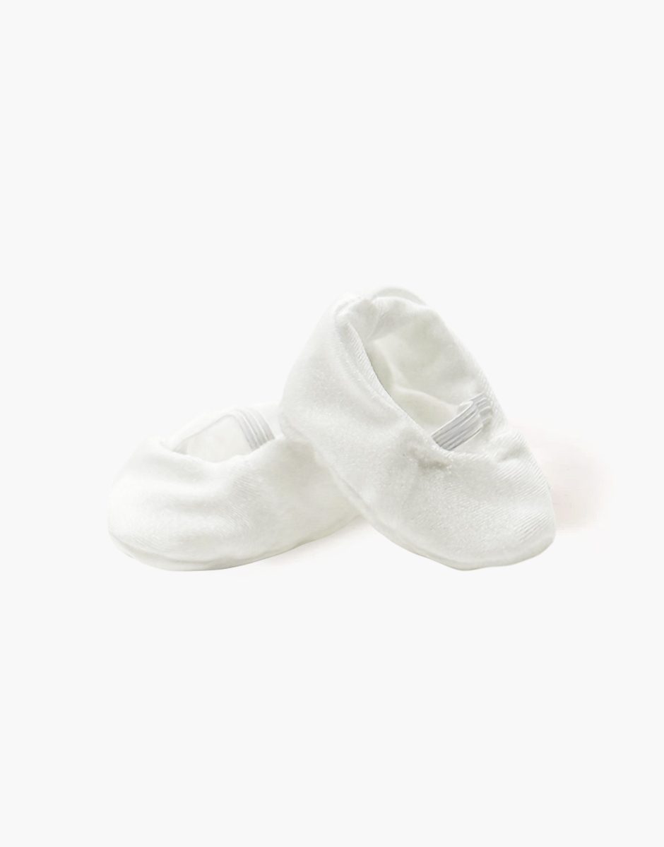 Chaussons ballerines en lycra blanc