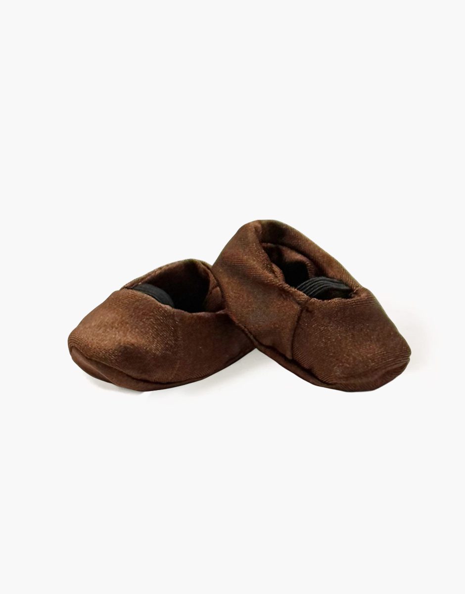 Chaussons ballerines en lycra choco