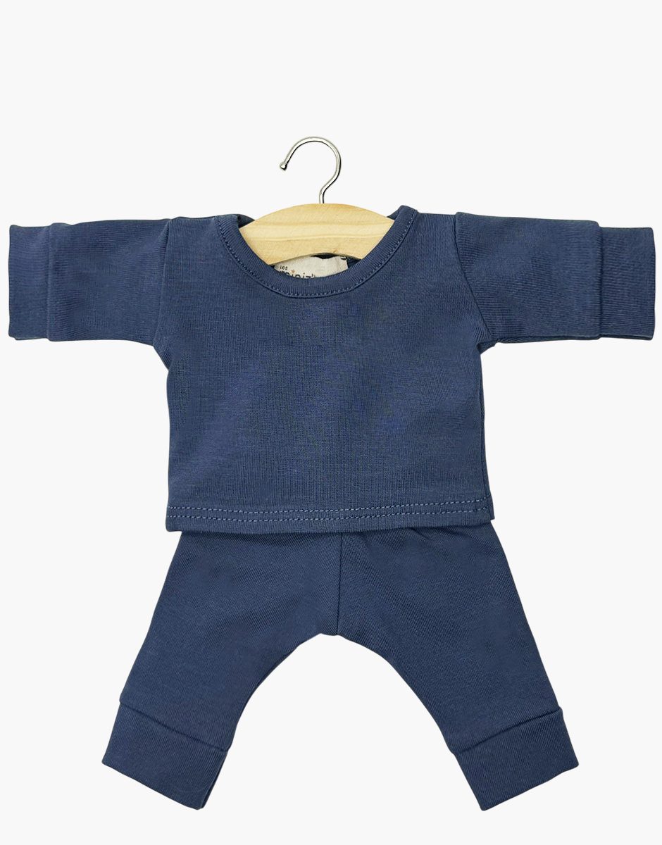 Pyjama Morgan garçon à manches longues en jersey bleu navy