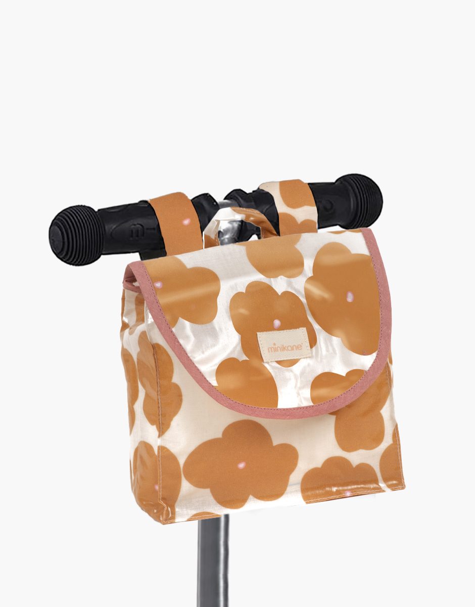 Sac de guidon en coton enduit Arty flowers