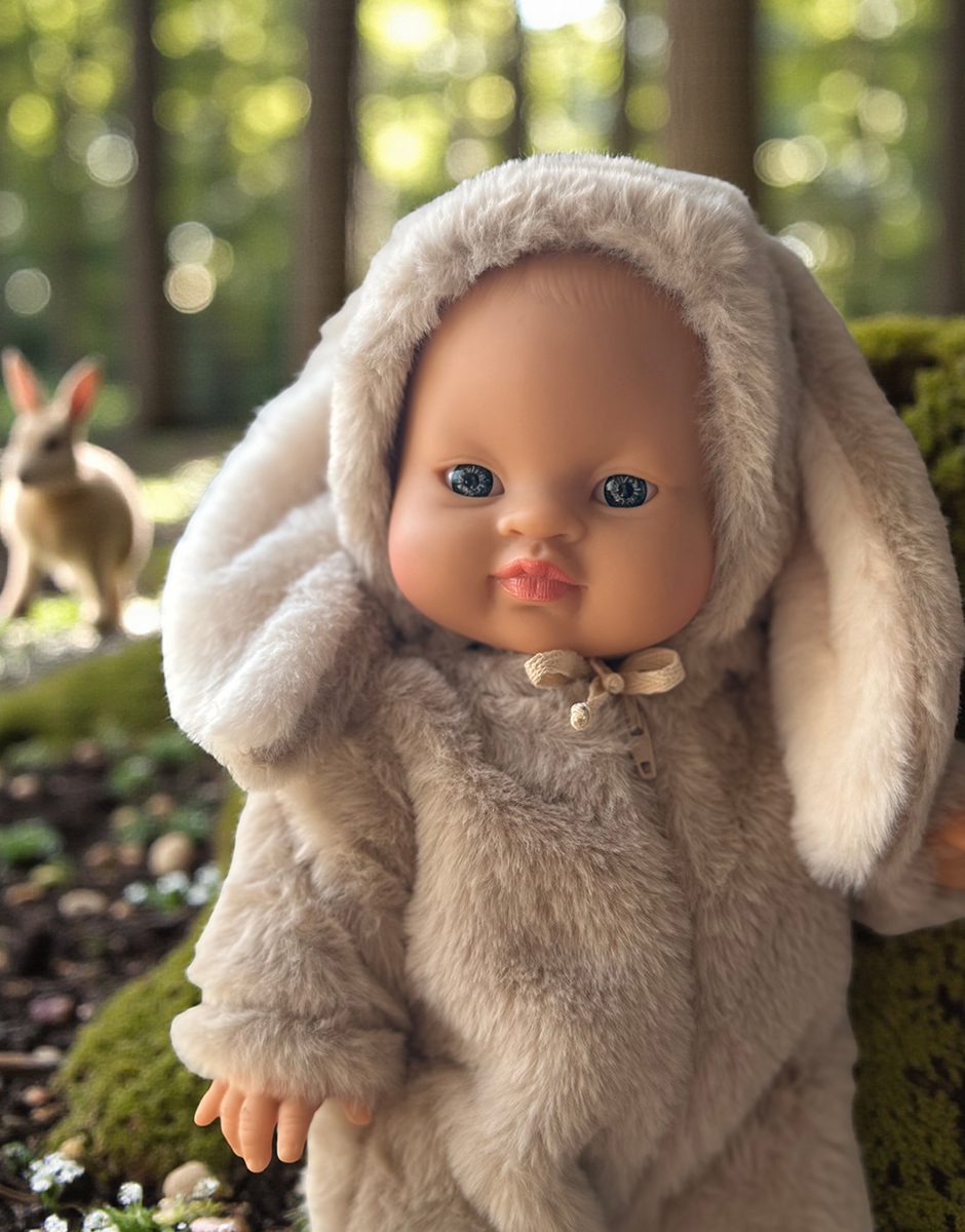 Les P'tits Déguiz' - Ensemble Bunny en fausse fourrure beige