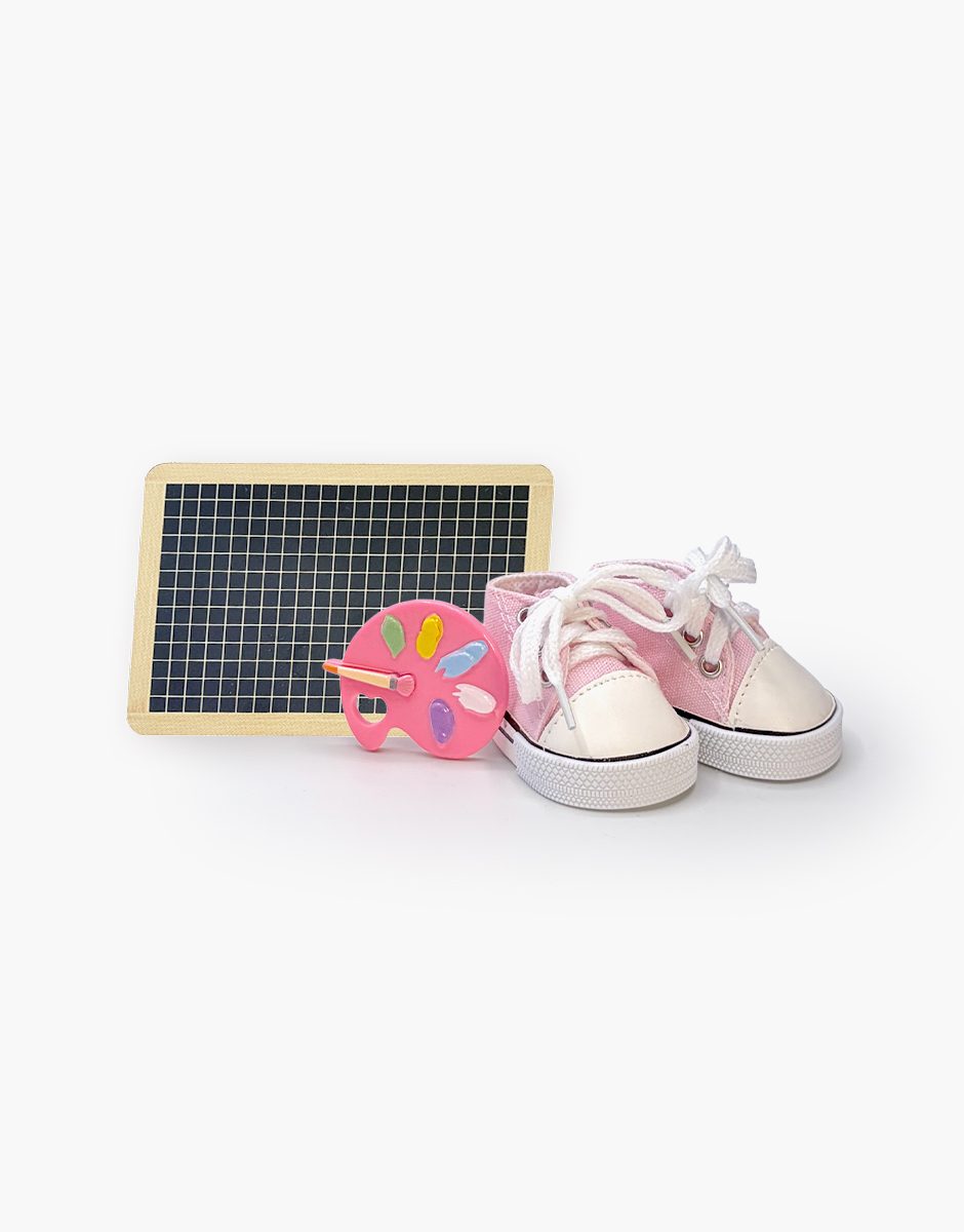 Lot accessoires de peinture Mini Panchas avec Komvers rose guimauve