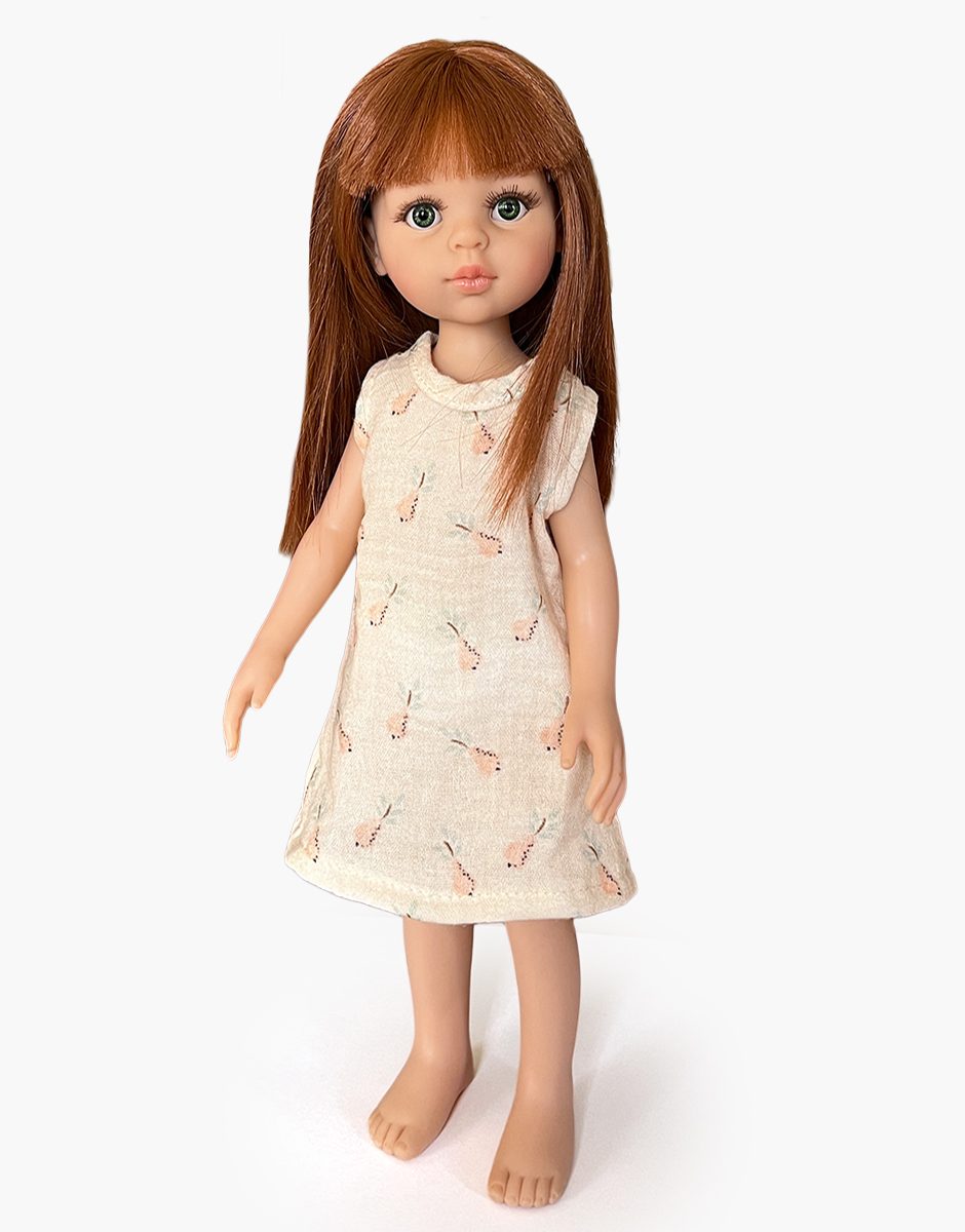 Christi, poupée Amigas 32cm et sa robe Iva en gaze de coton Hélène