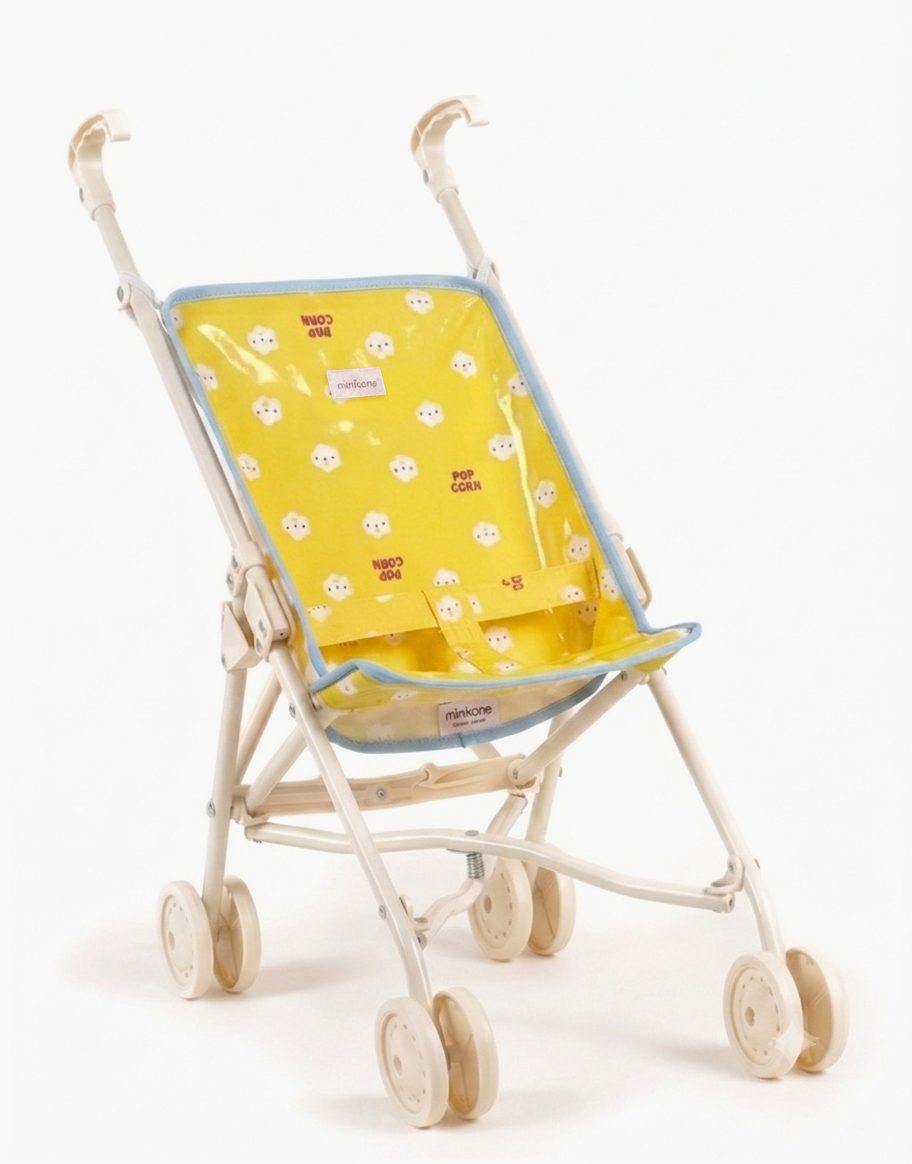 Poussette poupée POP CORN sur châssis crème