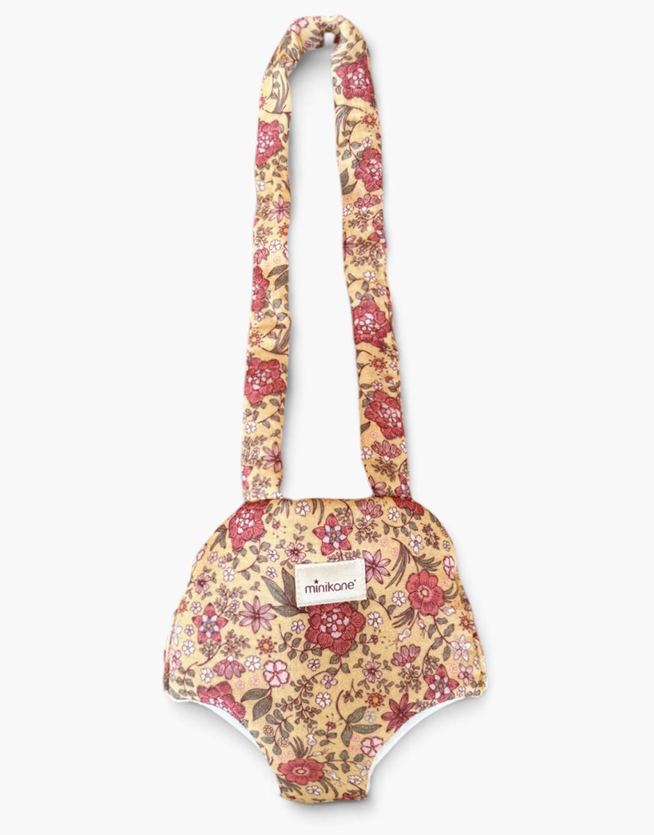 Porte poupée en gaze de coton Bal d'automne