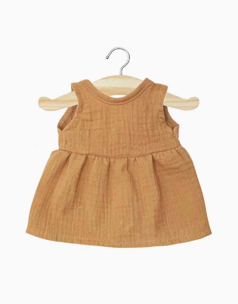 Robe Faustine en gaze de coton Caramel