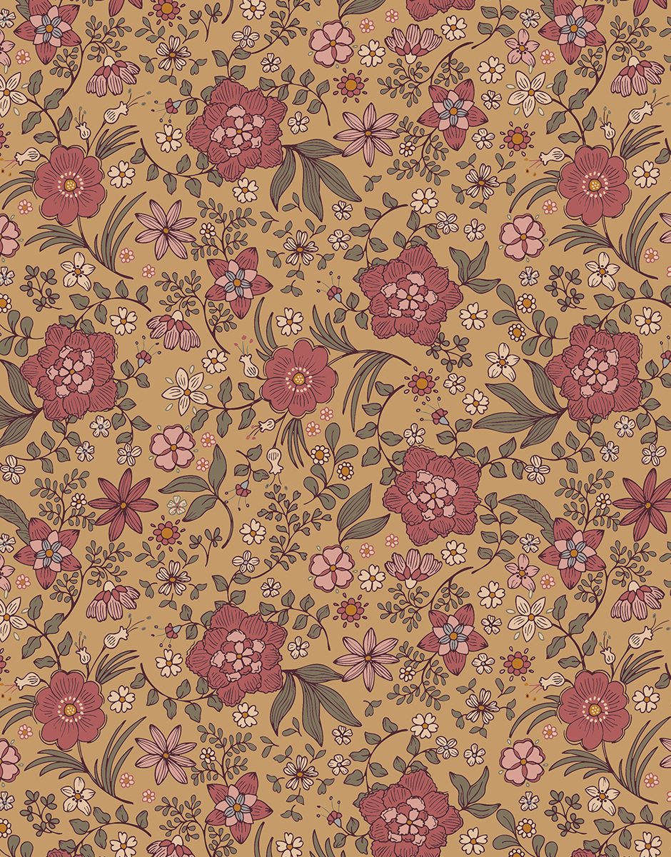 Porte poupée en gaze de coton Bal d'automne