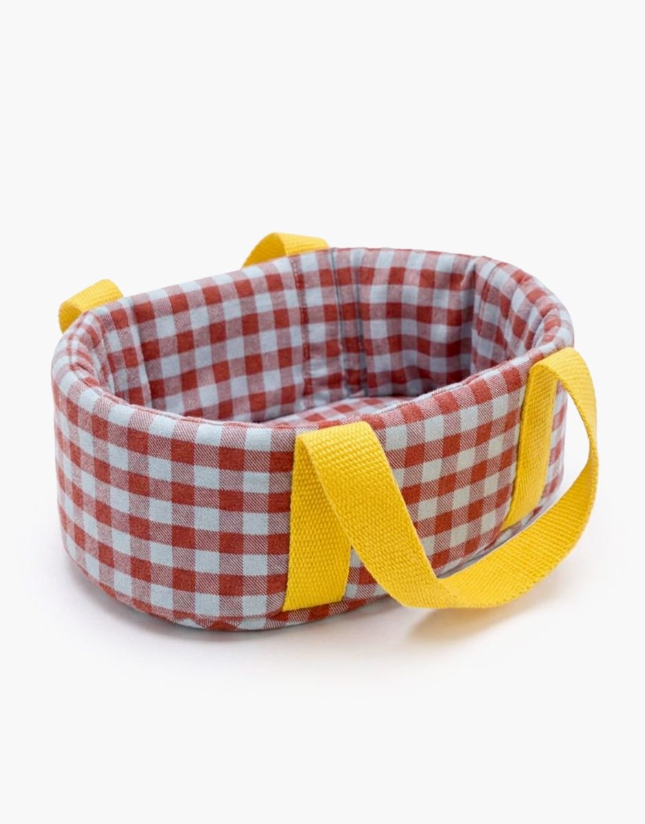 Couffin pour poupées Mini Panchas Vichy bleu givre