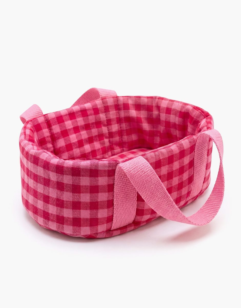 Couffin pour poupées Mini Panchas Vichy cerise