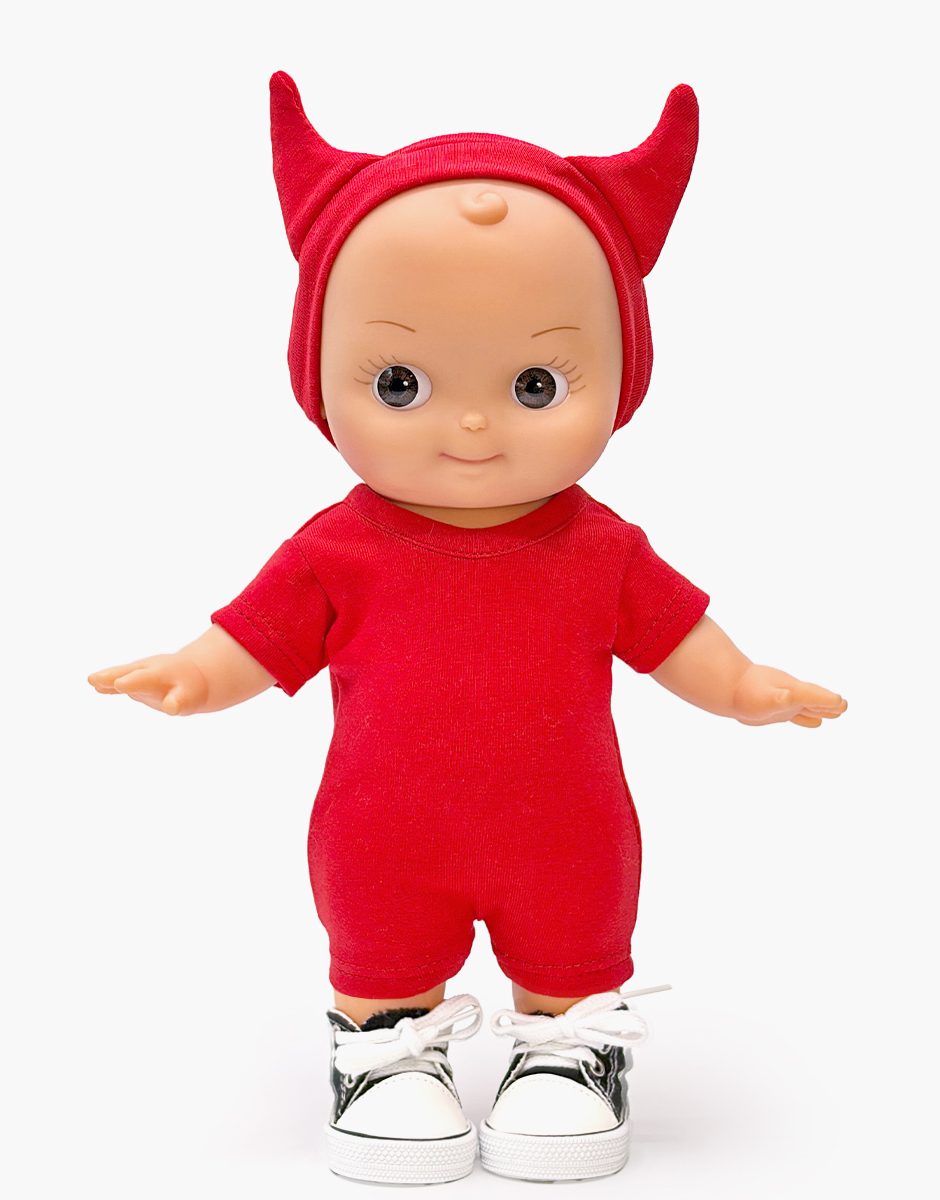 Basile en fête et sa tenue de diablotin
