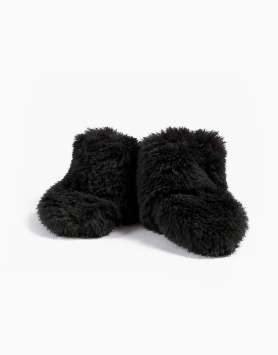 Snow Boots en fausse fourrure noir
